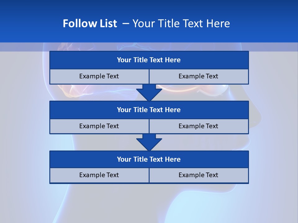 A Human Head With A Brain In The Middle Of It PowerPoint Template
