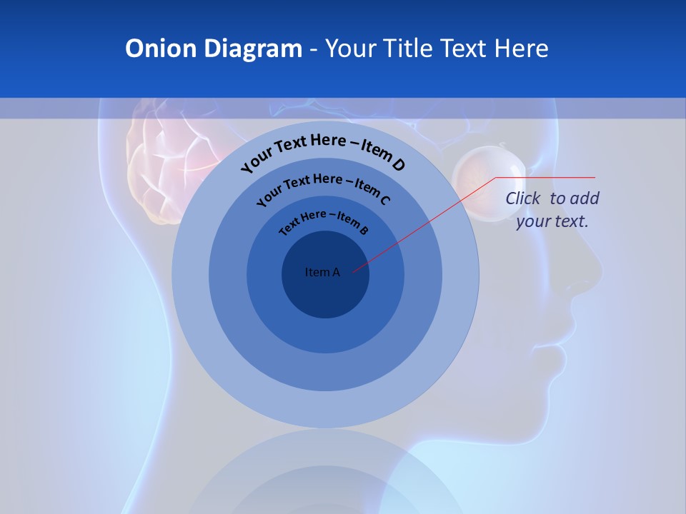 A Human Head With A Brain In The Middle Of It PowerPoint Template