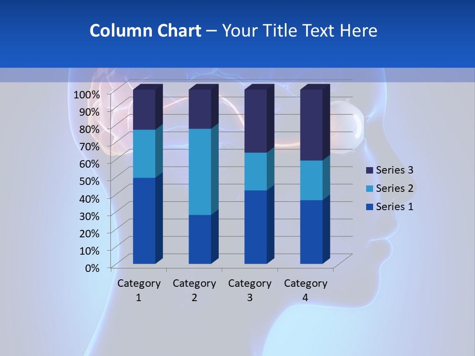 A Human Head With A Brain In The Middle Of It PowerPoint Template