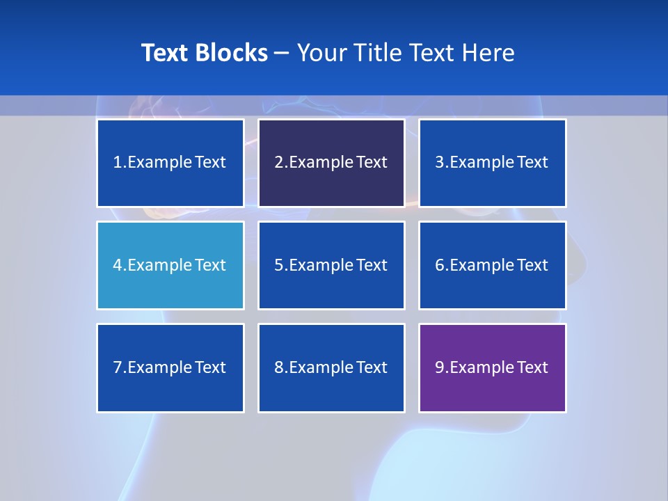 A Human Head With A Brain In The Middle Of It PowerPoint Template