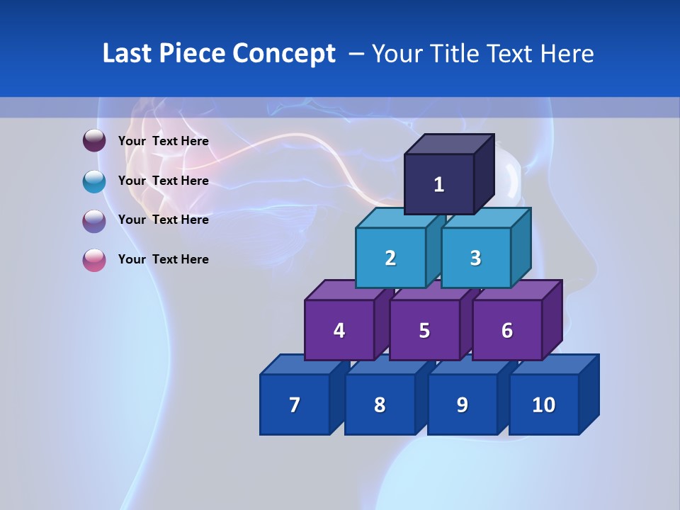 A Human Head With A Brain In The Middle Of It PowerPoint Template