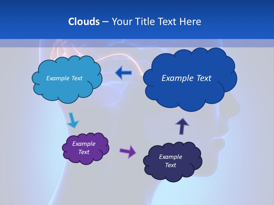 A Human Head With A Brain In The Middle Of It PowerPoint Template