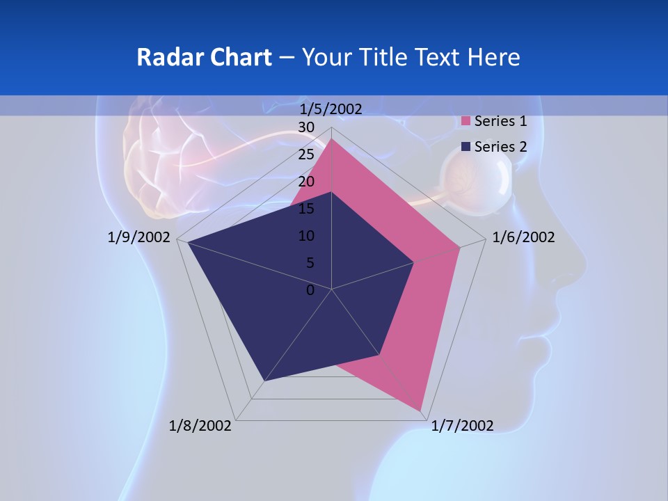 A Human Head With A Brain In The Middle Of It PowerPoint Template