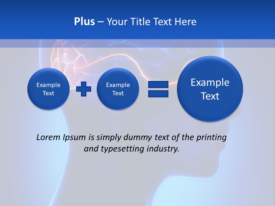 A Human Head With A Brain In The Middle Of It PowerPoint Template