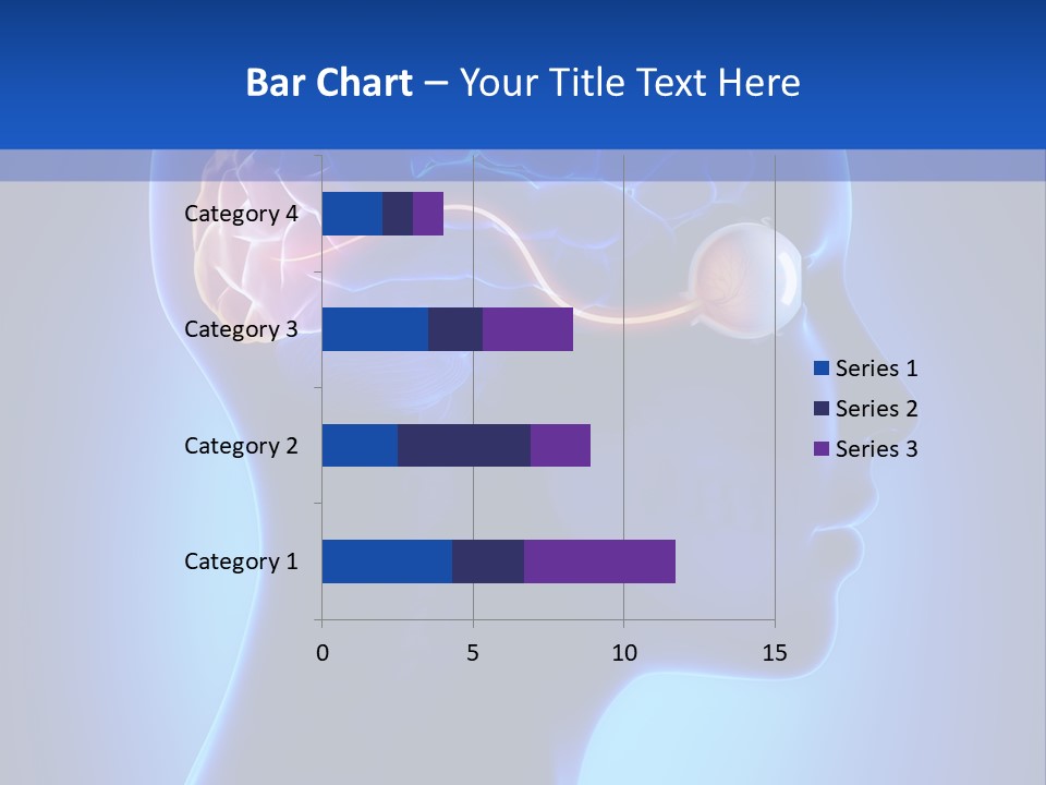 A Human Head With A Brain In The Middle Of It PowerPoint Template