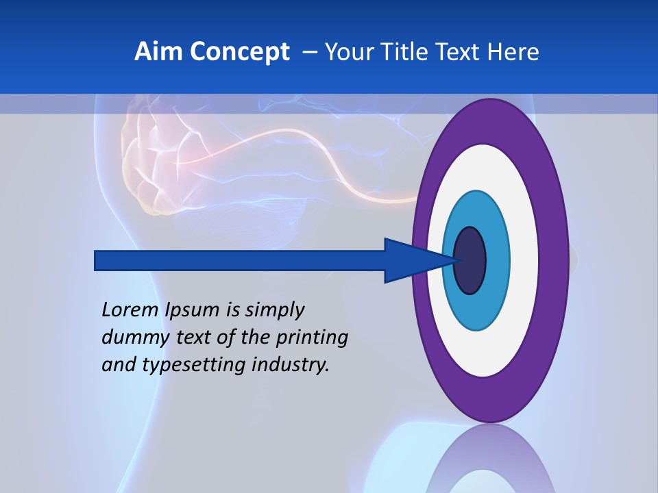 A Human Head With A Brain In The Middle Of It PowerPoint Template