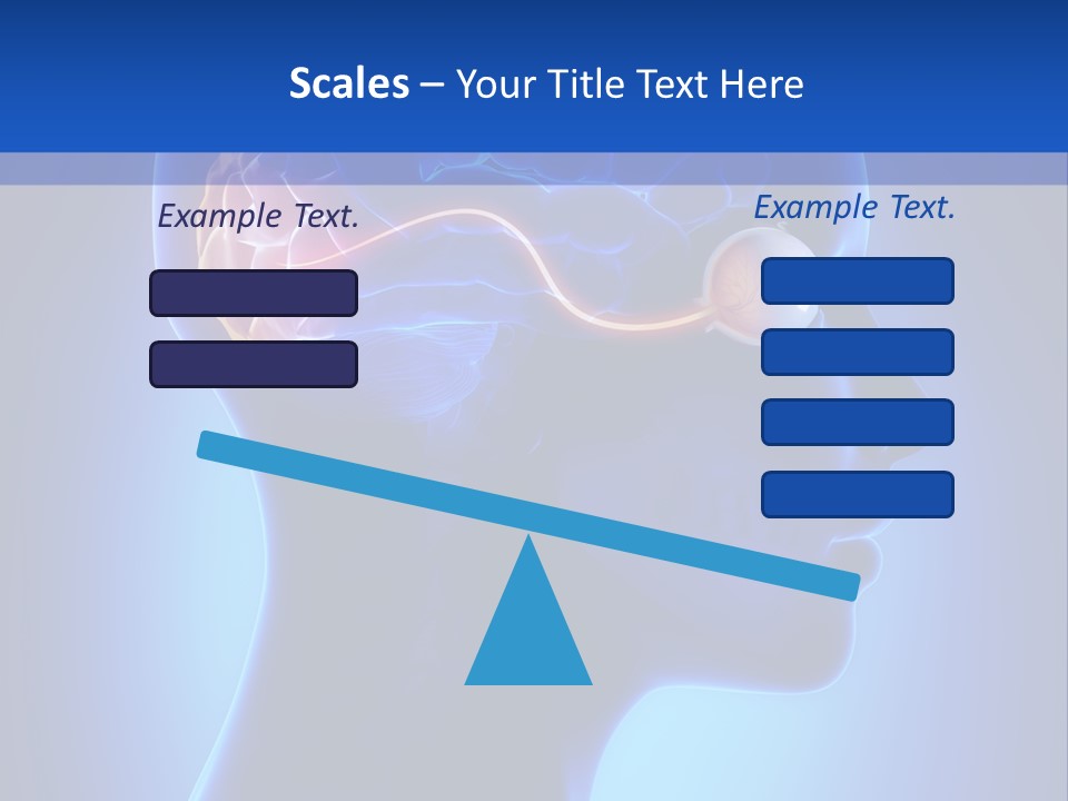 A Human Head With A Brain In The Middle Of It PowerPoint Template