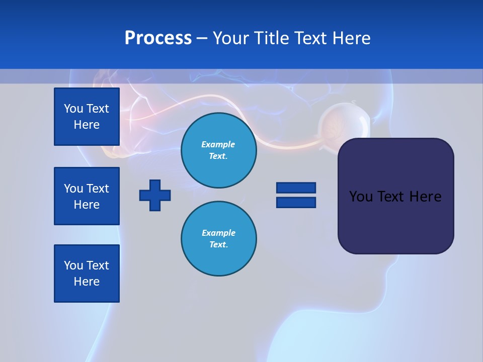 A Human Head With A Brain In The Middle Of It PowerPoint Template