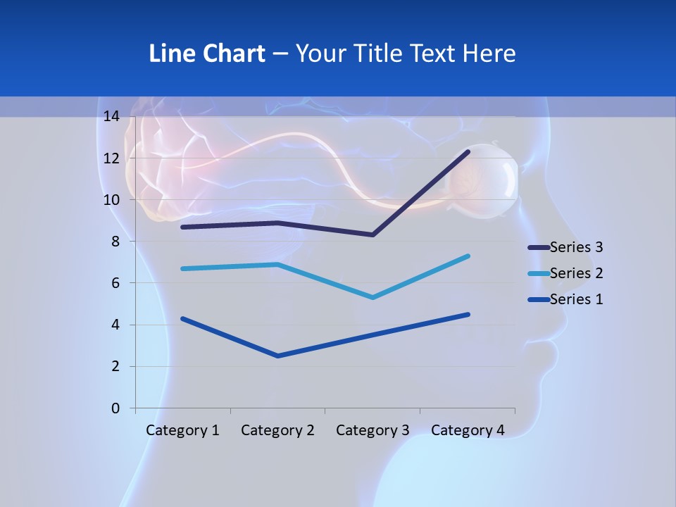 A Human Head With A Brain In The Middle Of It PowerPoint Template