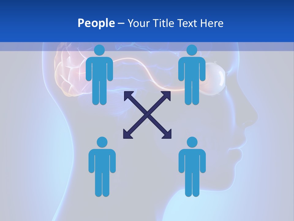 A Human Head With A Brain In The Middle Of It PowerPoint Template
