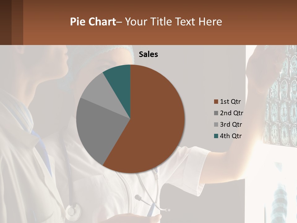 A Doctor And A Nurse Looking At A X - Ray PowerPoint Template