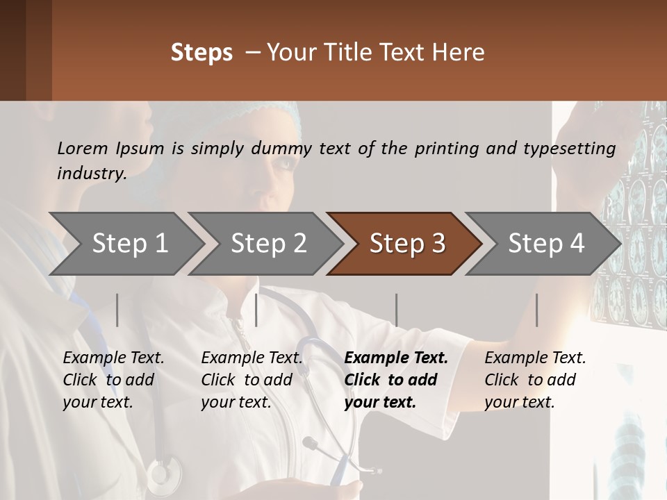 A Doctor And A Nurse Looking At A X - Ray PowerPoint Template