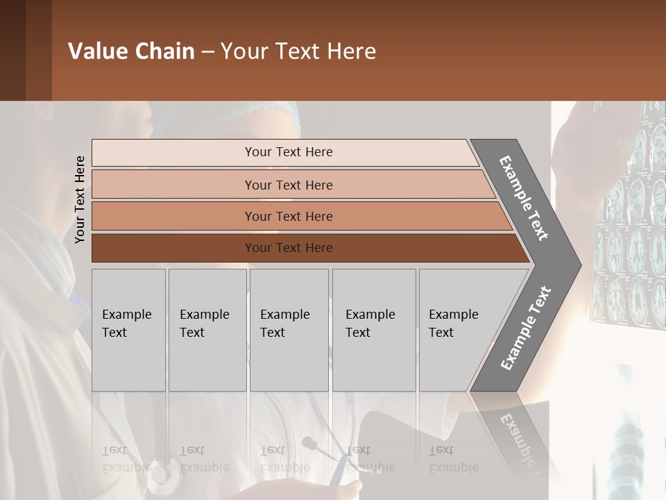 A Doctor And A Nurse Looking At A X - Ray PowerPoint Template