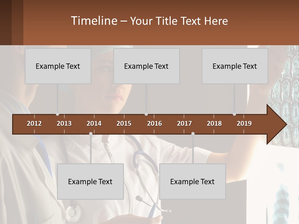 A Doctor And A Nurse Looking At A X - Ray PowerPoint Template