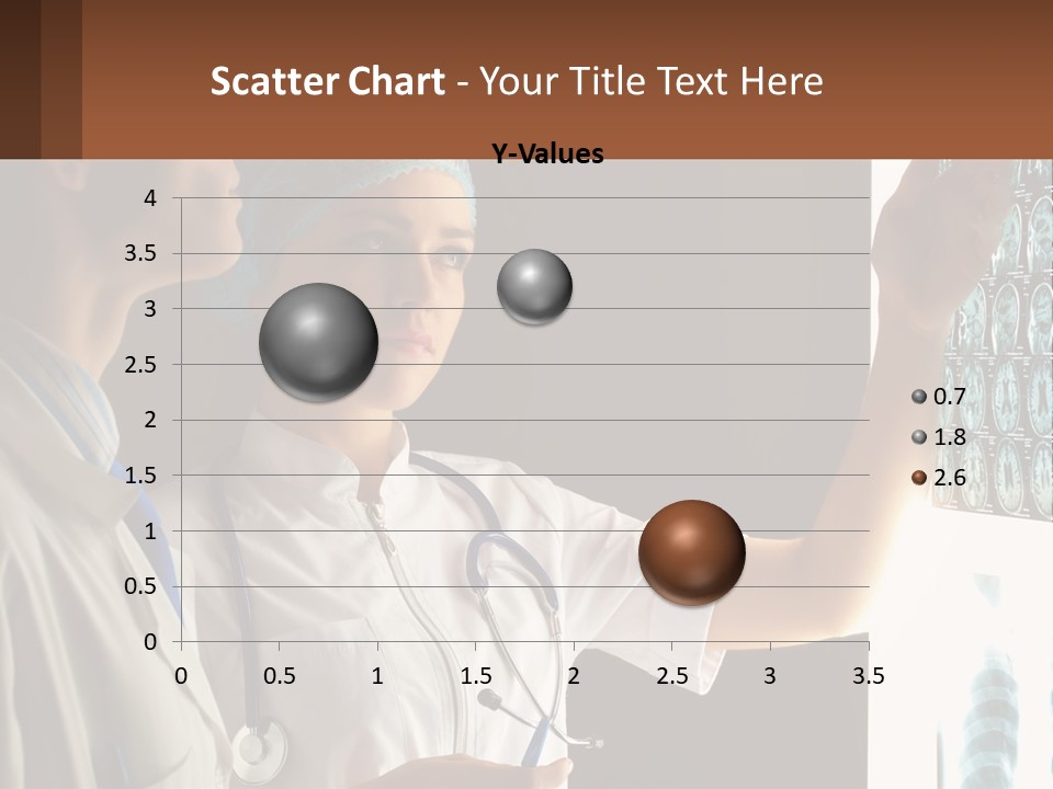 A Doctor And A Nurse Looking At A X - Ray PowerPoint Template