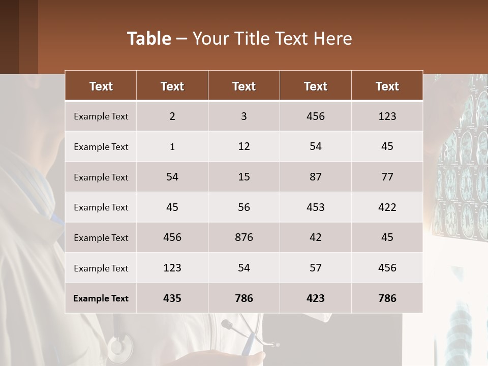 A Doctor And A Nurse Looking At A X - Ray PowerPoint Template