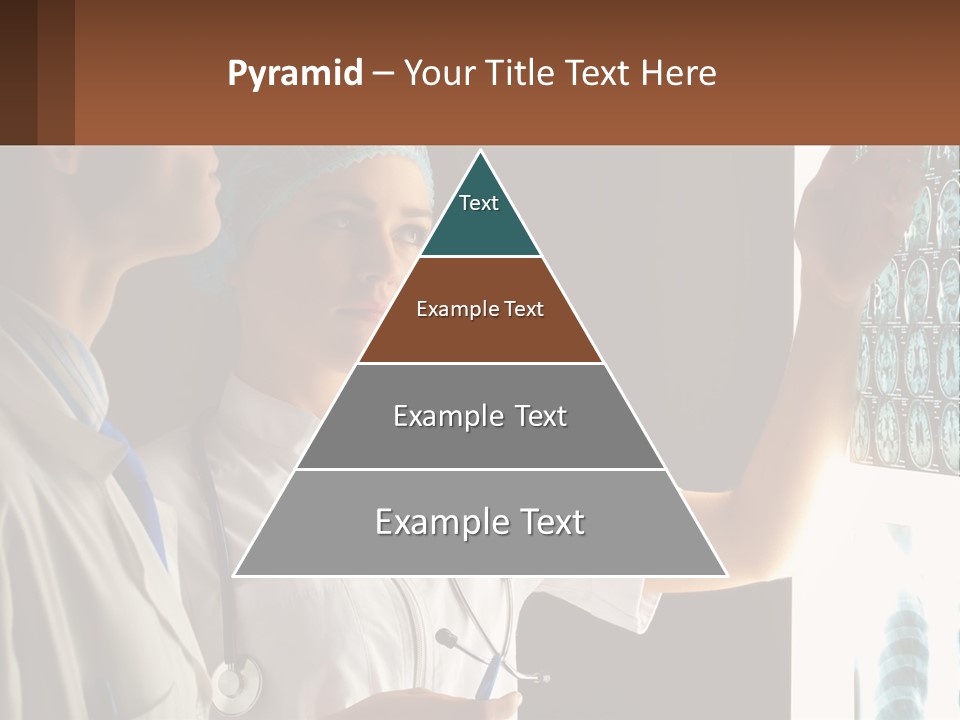 A Doctor And A Nurse Looking At A X - Ray PowerPoint Template