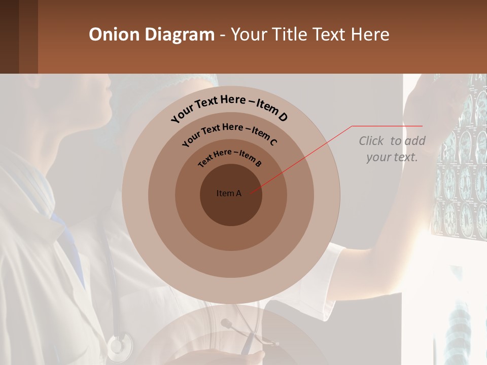 A Doctor And A Nurse Looking At A X - Ray PowerPoint Template