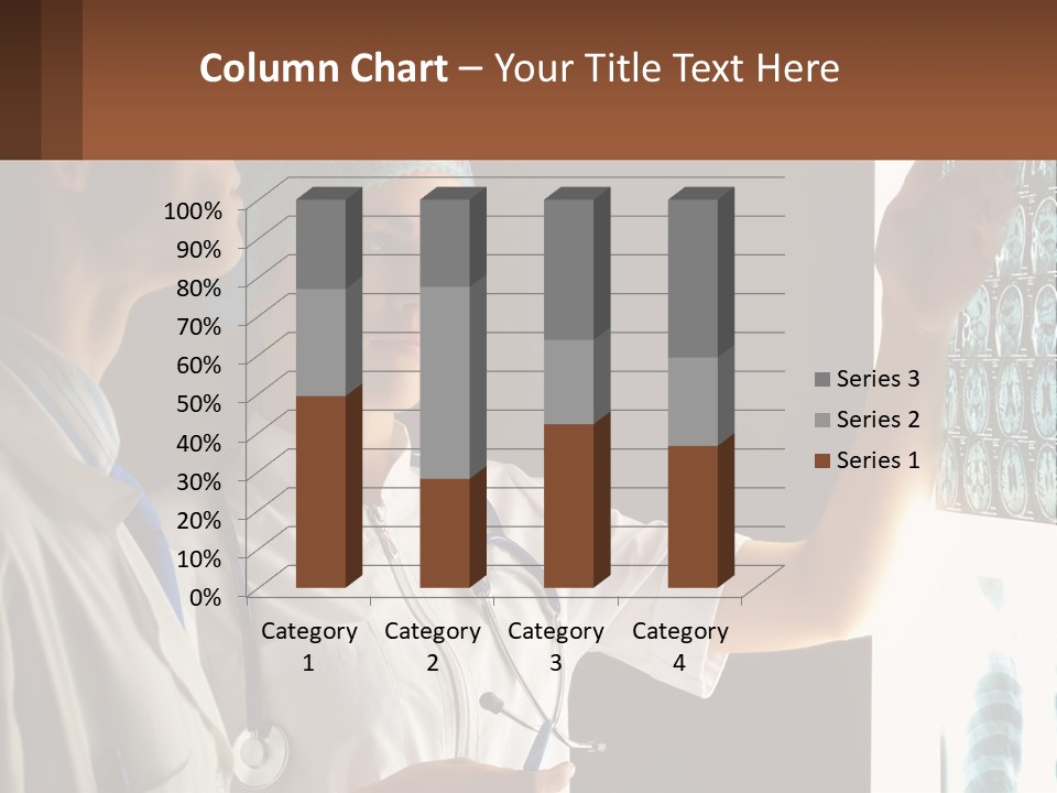 A Doctor And A Nurse Looking At A X - Ray PowerPoint Template