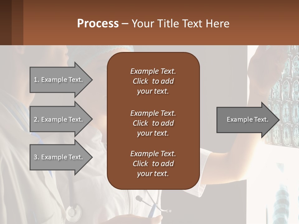 A Doctor And A Nurse Looking At A X - Ray PowerPoint Template