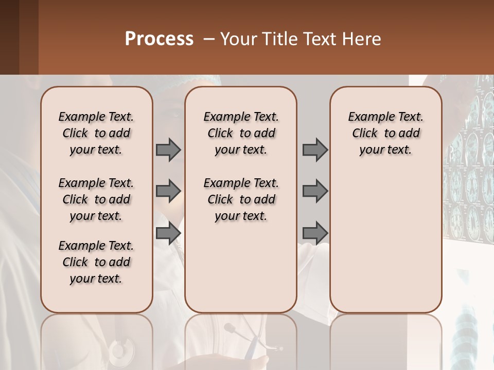 A Doctor And A Nurse Looking At A X - Ray PowerPoint Template