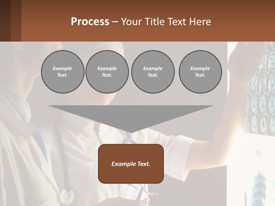 A Doctor And A Nurse Looking At A X - Ray PowerPoint Template