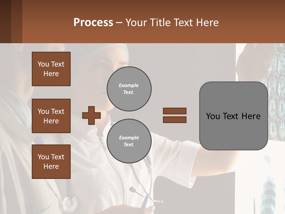 A Doctor And A Nurse Looking At A X - Ray PowerPoint Template