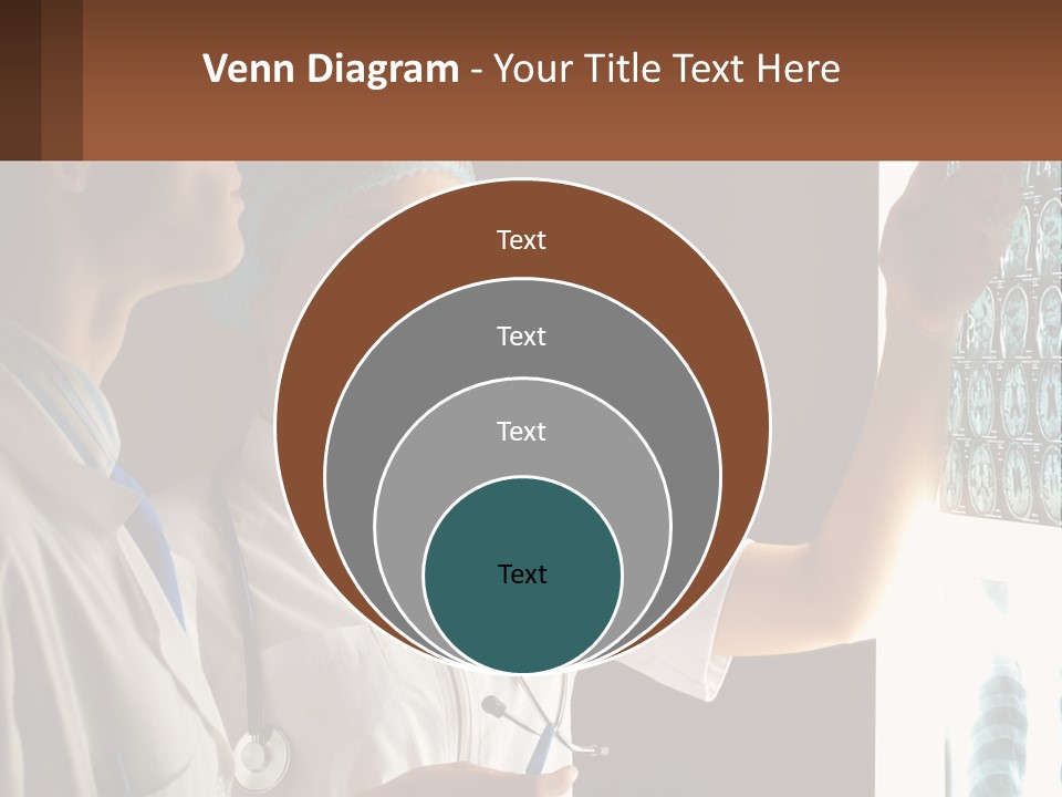 A Doctor And A Nurse Looking At A X - Ray PowerPoint Template
