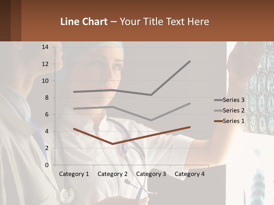 A Doctor And A Nurse Looking At A X - Ray PowerPoint Template