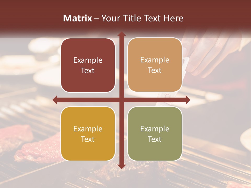 A Person Cooking Steaks On A Grill With A Thermometer PowerPoint Template