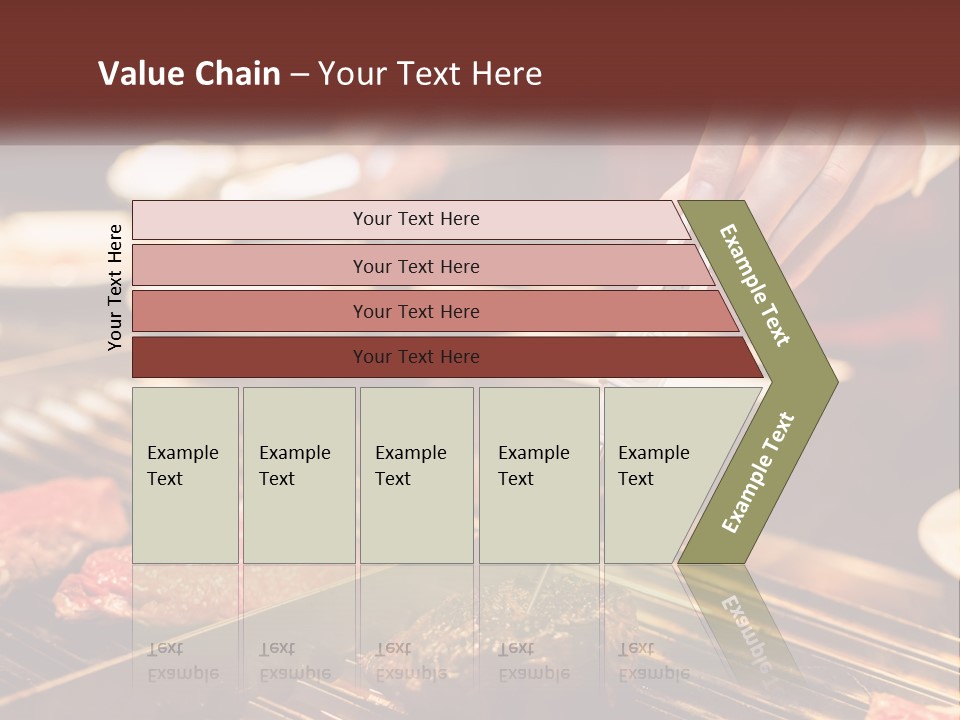 A Person Cooking Steaks On A Grill With A Thermometer PowerPoint Template