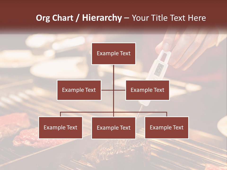 A Person Cooking Steaks On A Grill With A Thermometer PowerPoint Template