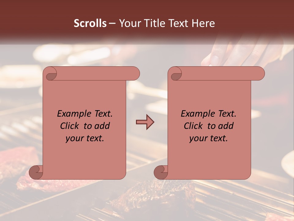 A Person Cooking Steaks On A Grill With A Thermometer PowerPoint Template