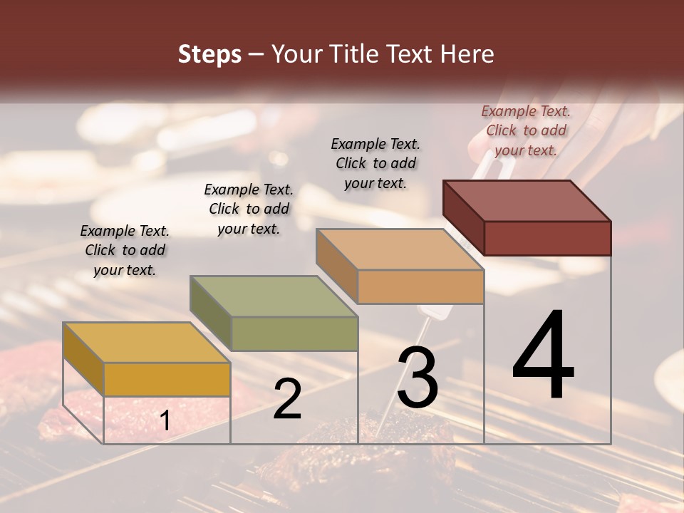 A Person Cooking Steaks On A Grill With A Thermometer PowerPoint Template