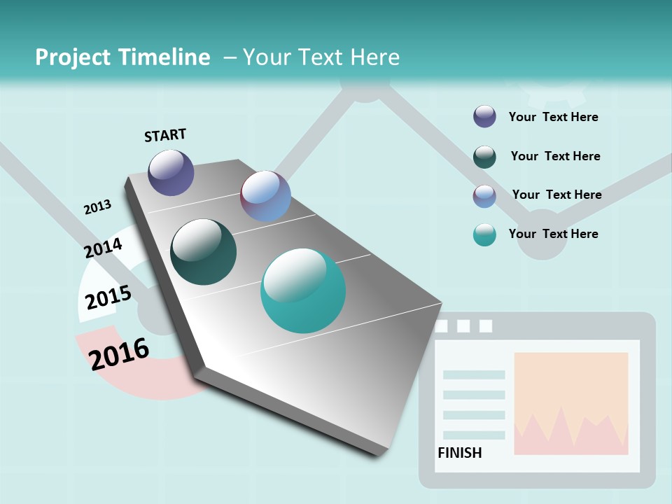 A Computer Screen With A Graph On It PowerPoint Template