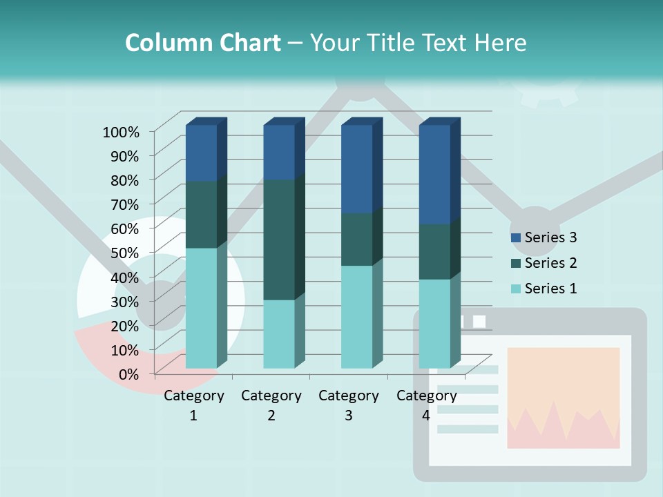 A Computer Screen With A Graph On It PowerPoint Template