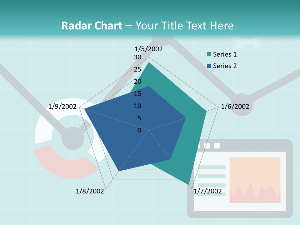 A Computer Screen With A Graph On It PowerPoint Template
