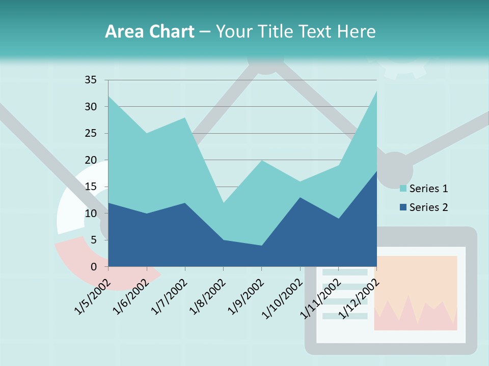 A Computer Screen With A Graph On It PowerPoint Template