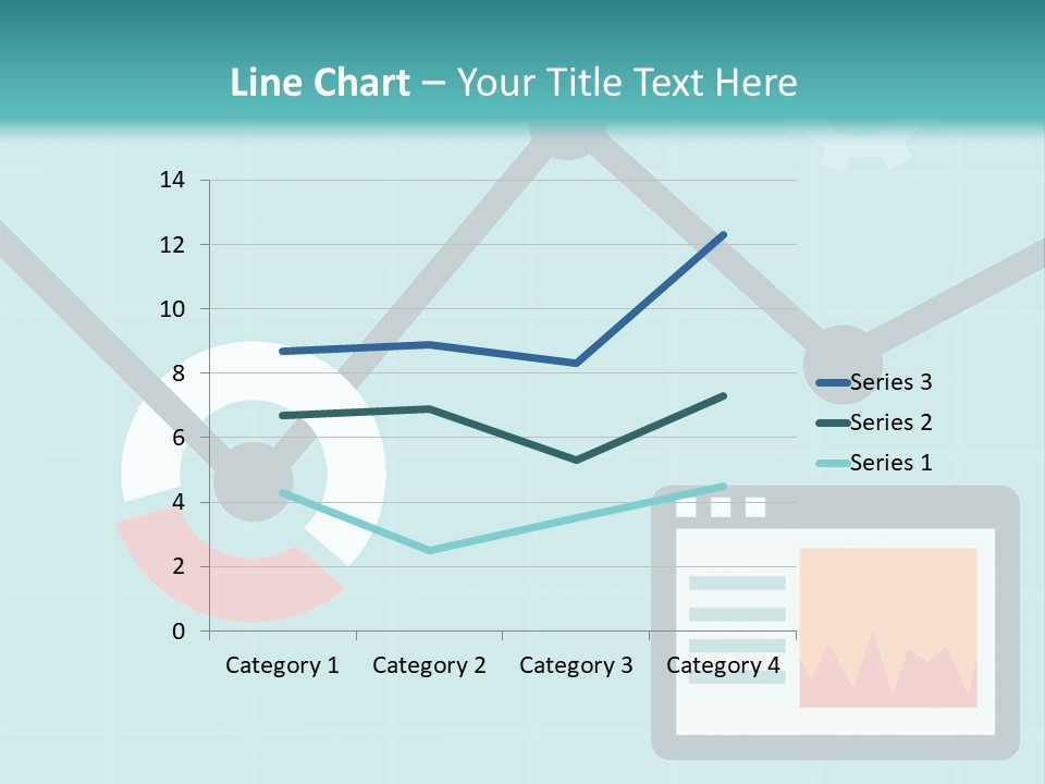 A Computer Screen With A Graph On It PowerPoint Template
