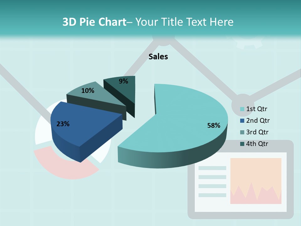A Computer Screen With A Graph On It PowerPoint Template