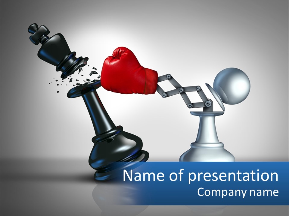 A Chess Piece With A Red Heart On Top Of It PowerPoint Template