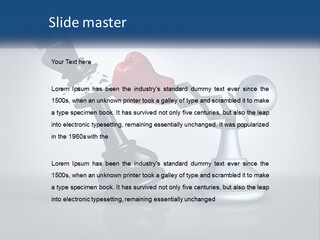 A Chess Piece With A Red Heart On Top Of It PowerPoint Template