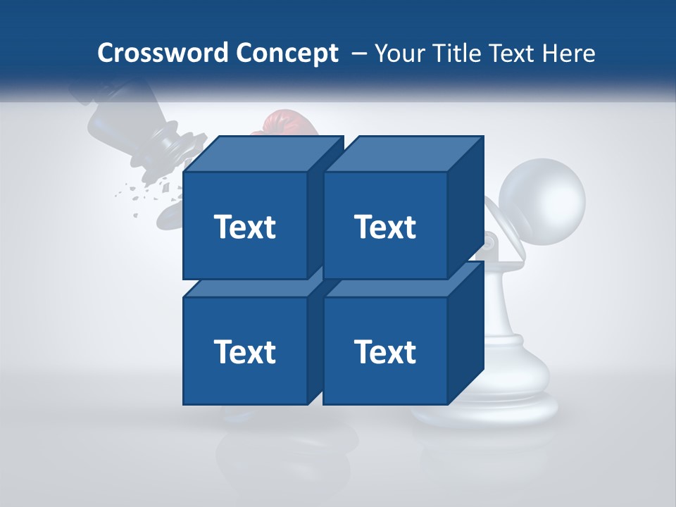 A Chess Piece With A Red Heart On Top Of It PowerPoint Template