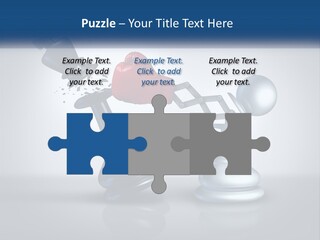 A Chess Piece With A Red Heart On Top Of It PowerPoint Template