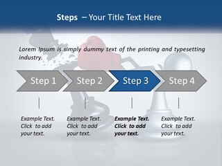 A Chess Piece With A Red Heart On Top Of It PowerPoint Template