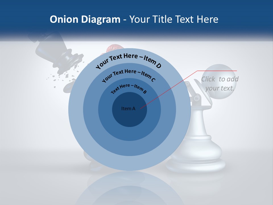 A Chess Piece With A Red Heart On Top Of It PowerPoint Template