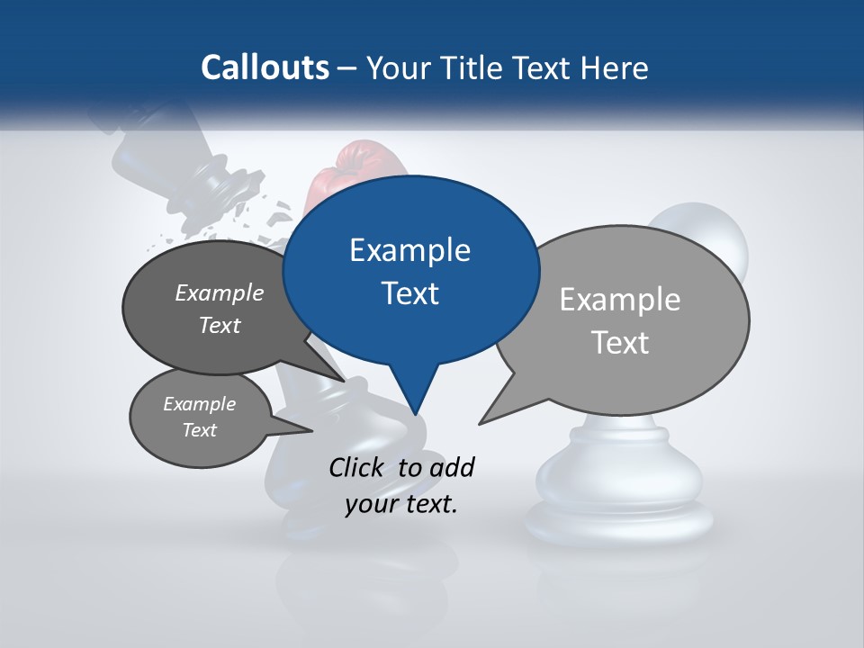 A Chess Piece With A Red Heart On Top Of It PowerPoint Template