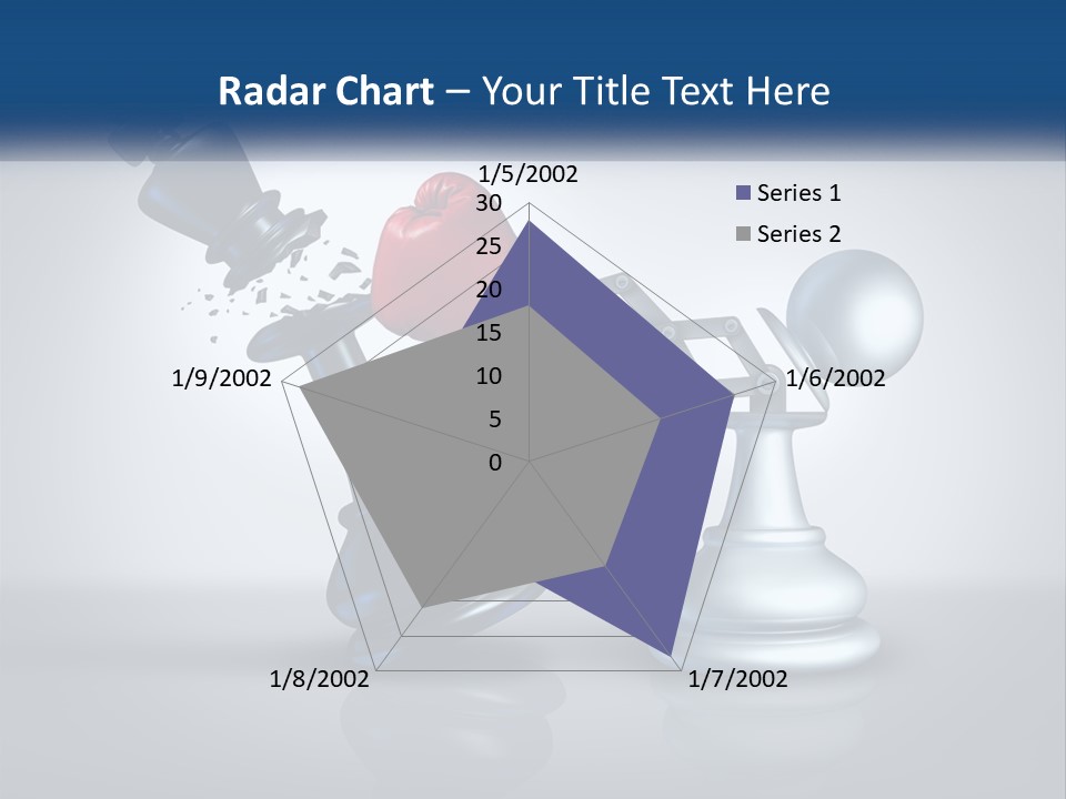 A Chess Piece With A Red Heart On Top Of It PowerPoint Template