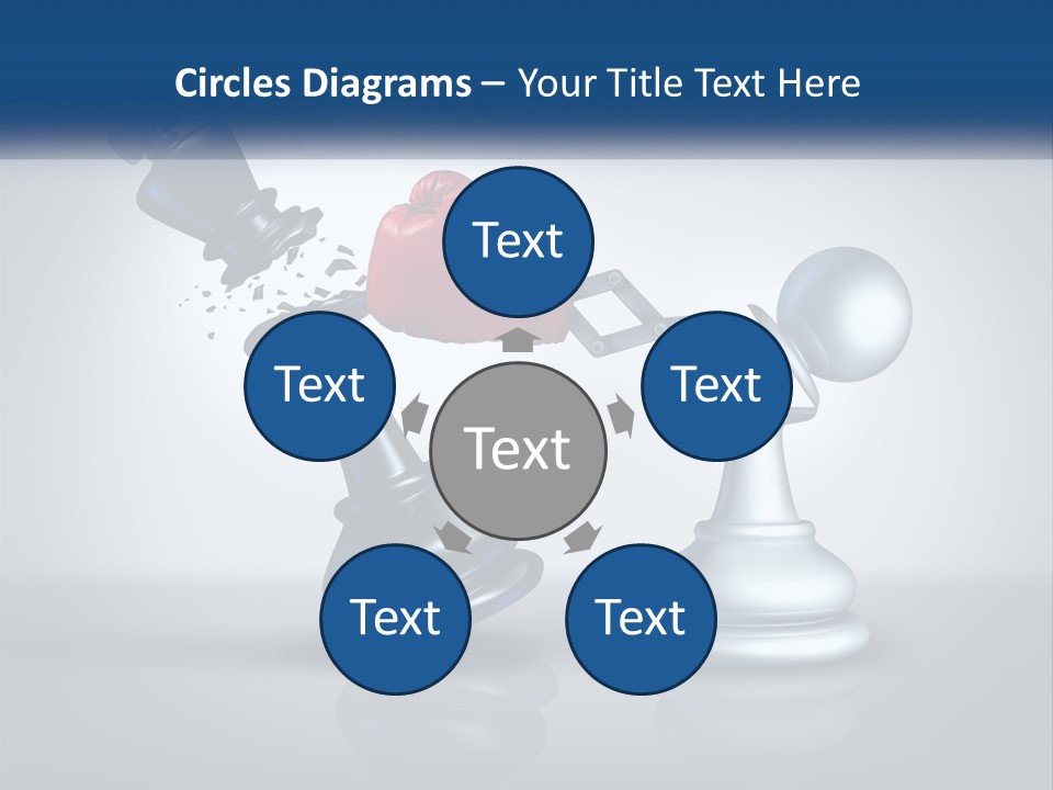 A Chess Piece With A Red Heart On Top Of It PowerPoint Template