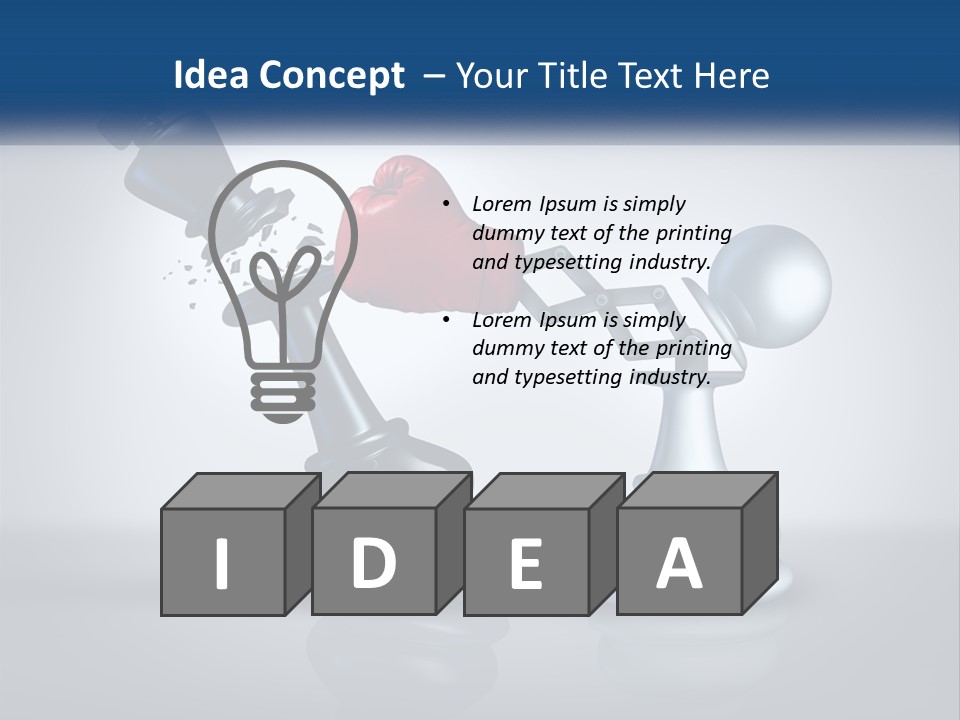 A Chess Piece With A Red Heart On Top Of It PowerPoint Template